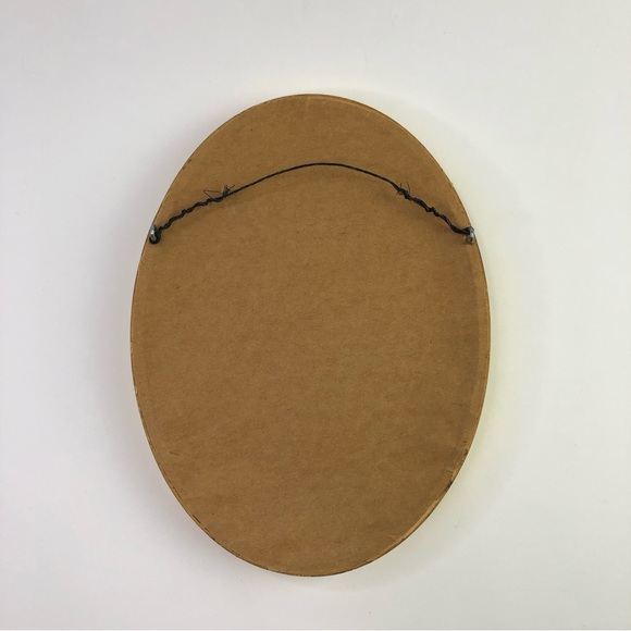 Antique Vintage Gold gilded Oval Picture Frame with Couple Portrait 7.5" x 5.5" - Picture 5 of 7